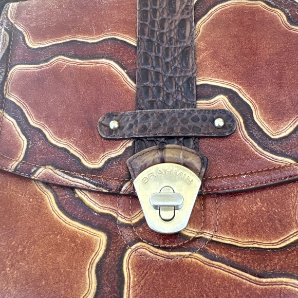 Limited Edition Brahmin croc embossed leather bag - Picture 3 of 16